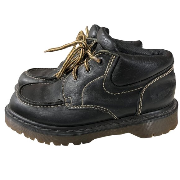 Vintage Dr. Martens Brown Leather Made in England 8458 Lace-Up‎ Platform Boots 9 - Picture 5 of 12